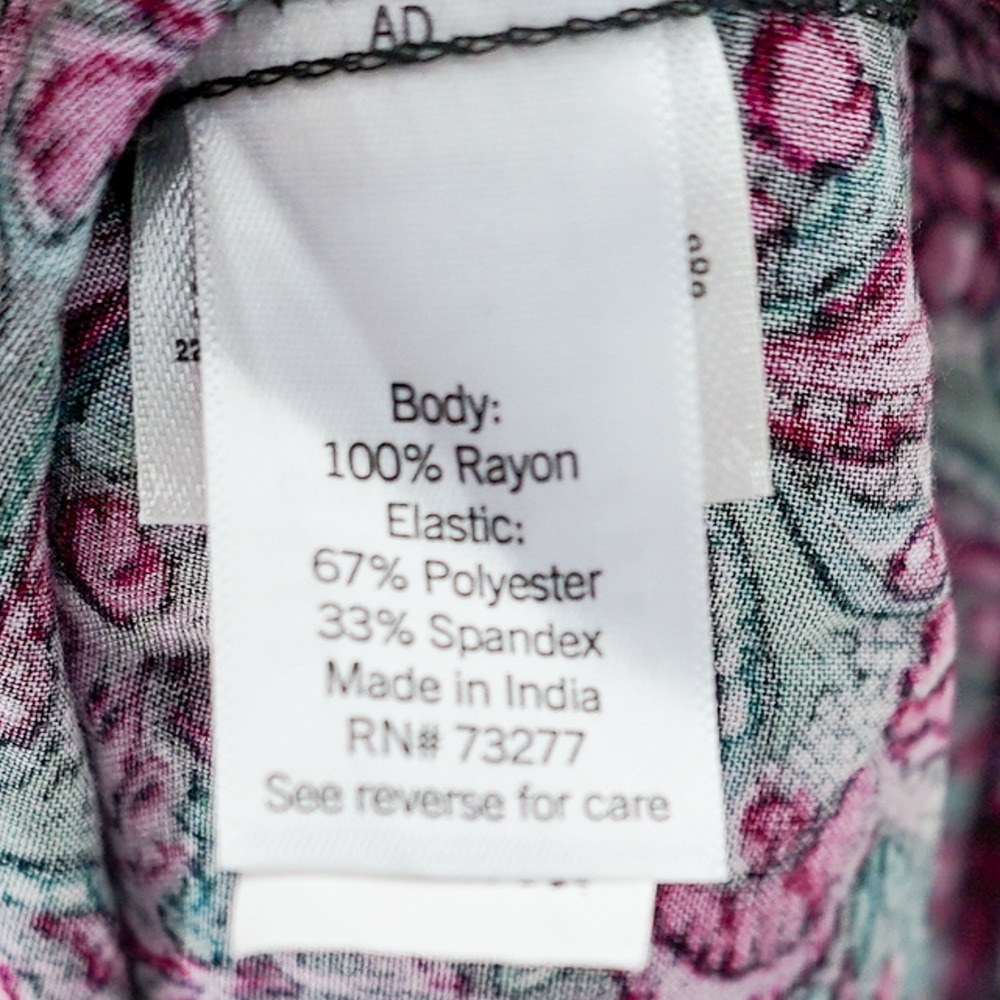 Croft Barrow Black Smocked Challis Fit Flare Dress S Maroon Paisley Cottagecore - Picture 9 of 12
